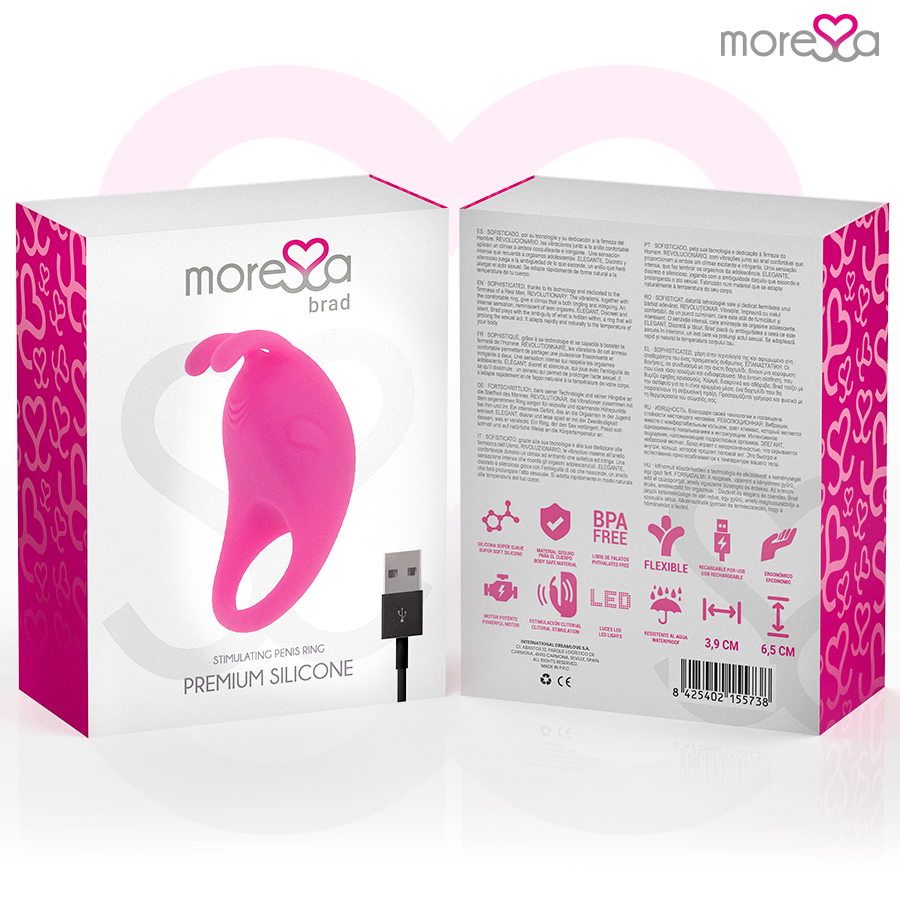 MORESSA - BRAD PREMIUM SILICONE RICARICABILE ROSA - immagine 3