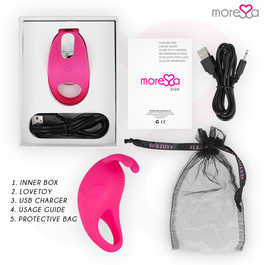 MORESSA - BRAD PREMIUM SILICONE RICARICABILE ROSA - immagine 8