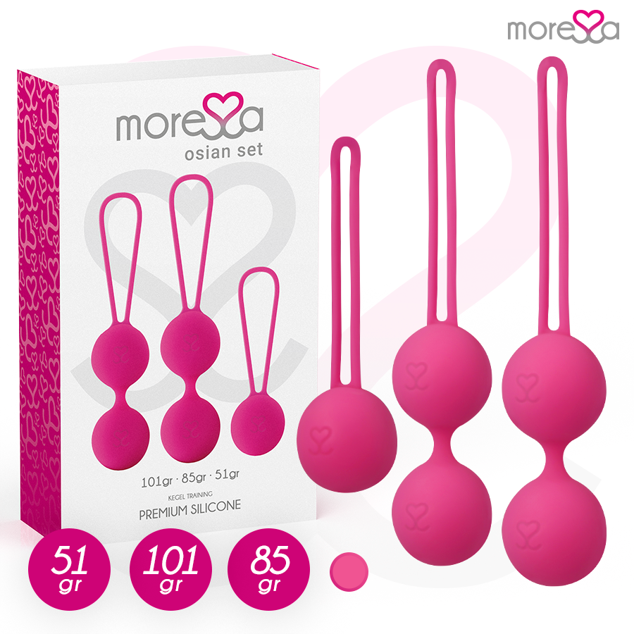 MORESSA – SET OSIAN PREMIUM SILICONE ROSA (Osian One – 51 g | Osian Two – 101 g | Osian Three 85 g)