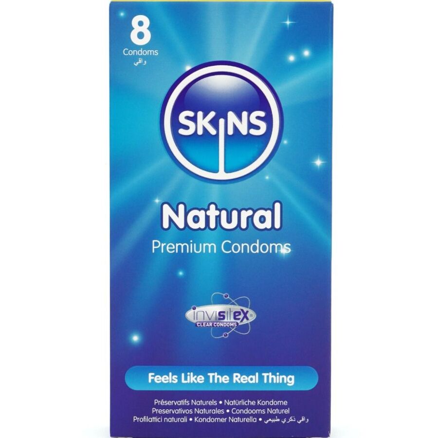 SKINS – PRESERVATIVI NATURALI PREMIUM CONFEZIONE DA 8