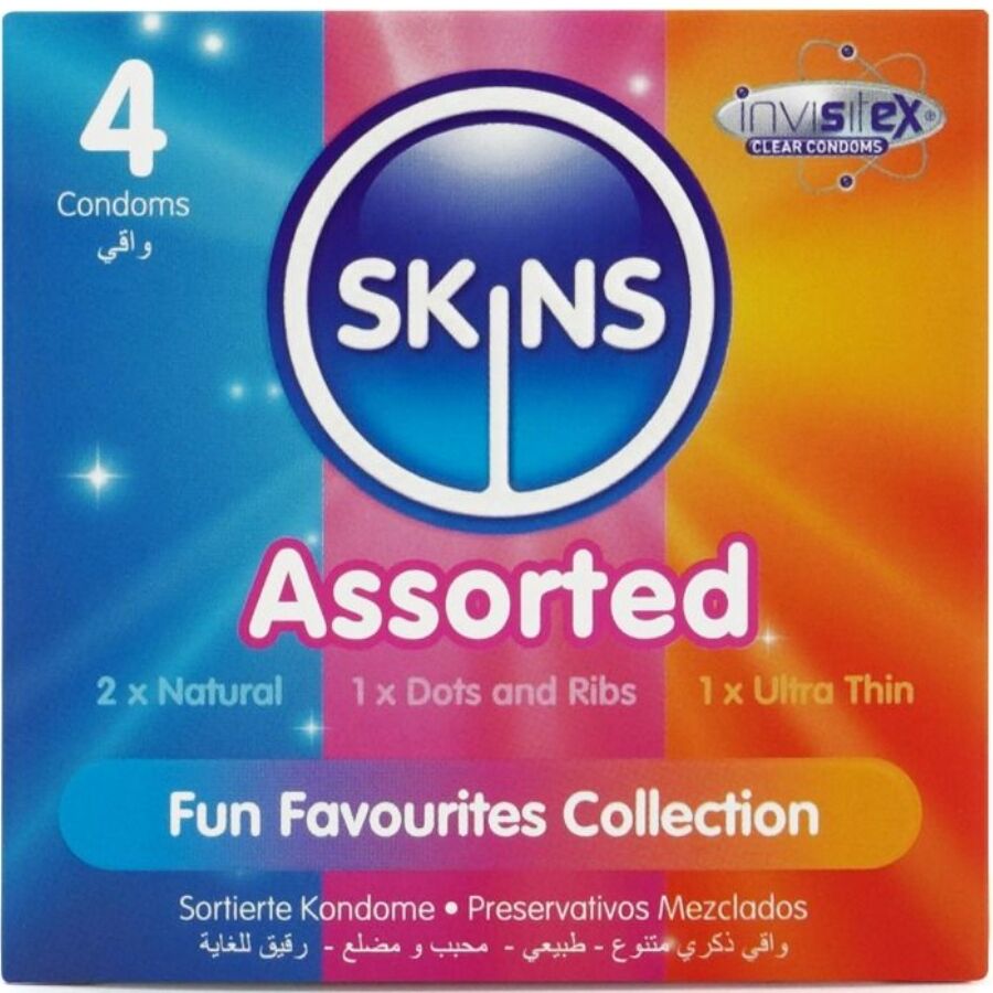 SKINS – CONFEZIONE DA 4 PRESERVATIVI ASSORTITI PREMIUM SKINS – CONFEZIONE DA 4 PRESERVATIVI ASSORTITI PREMIUM