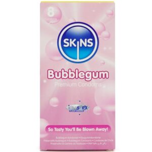 SKINS – PRESERVATIVOS PREMIUM SABOR CHICLE PACK 8