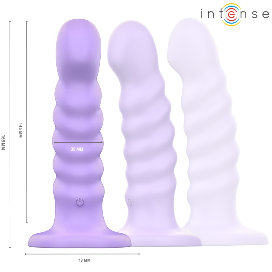 INTENSE - BRENDA VIBRATORE TAGLIA M DESIGN A SPIRALE 10 VIBRAZIONI TELECOMANDO VIOLA - immagine 2