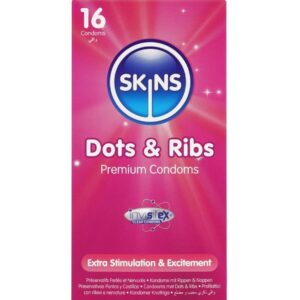 SKINS – DOTS & RIBS PRESERVATIVOS PREMIUM PACK 16