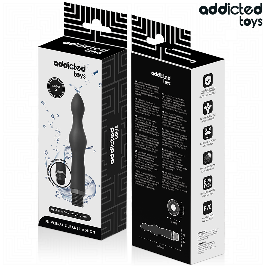 ADDICTED TOYS - PULITORE ANALE CON ADATTATORE UNIVERSALE MODELLO 3 - immagine 5
