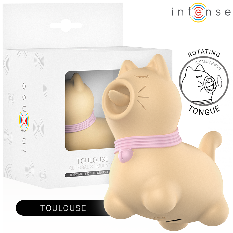 INTENSE – STIMOLATORE TOLOSA CON LINGUA ROTANTE A 360° GIALLO