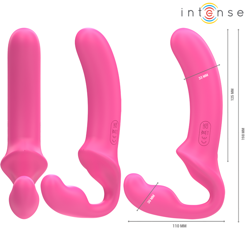 INTENSE - AMY DOPPIO VIBRATORE 20 CM ROSA TELECOMANDO - immagine 3