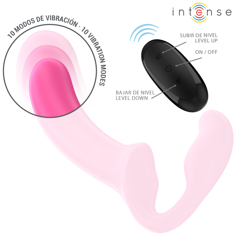 INTENSE - AMY DOPPIO VIBRATORE 20 CM ROSA TELECOMANDO - immagine 5