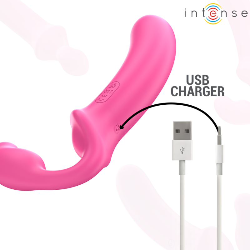 INTENSE - AMY DOPPIO VIBRATORE 20 CM ROSA TELECOMANDO - immagine 7