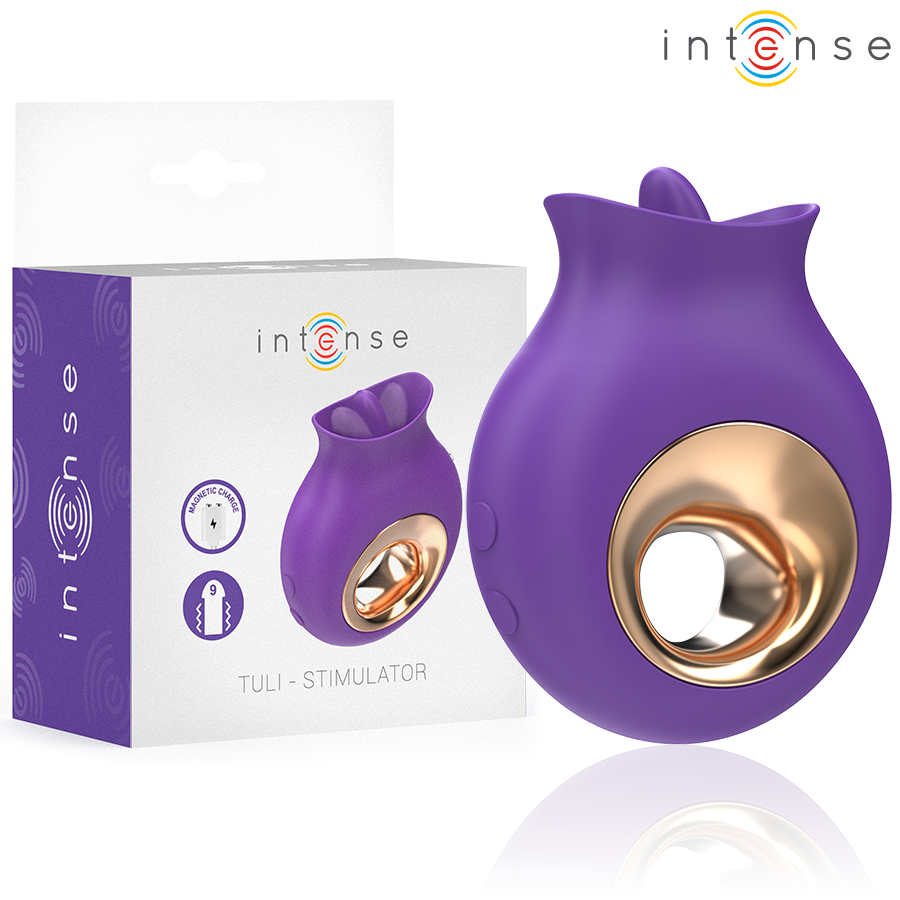 INTENSE – STIMOLATORE CLITORIDEO TULI 9 VIBRAZIONI E 9 OSCILLAZIONI VIOLA
