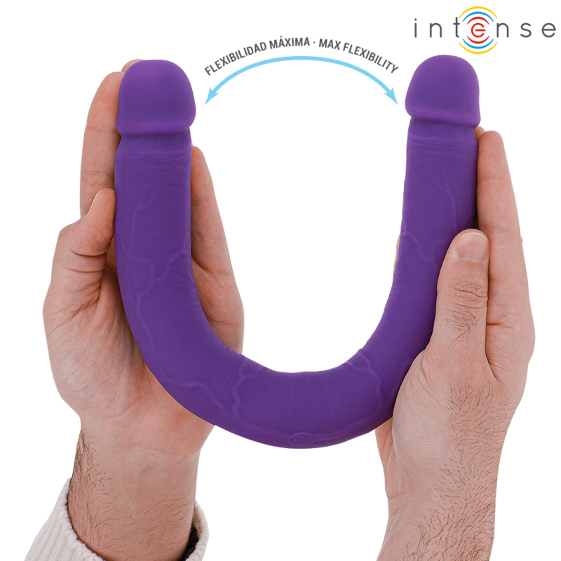 INTENSE - GUNTER DILDO DOPPIO VIBRATORE 40 CM VIOLA TELECOMANDO - immagine 4