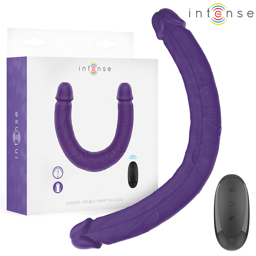INTENSE – GUNTER DILDO DOPPIO VIBRATORE 40 CM VIOLA TELECOMANDO