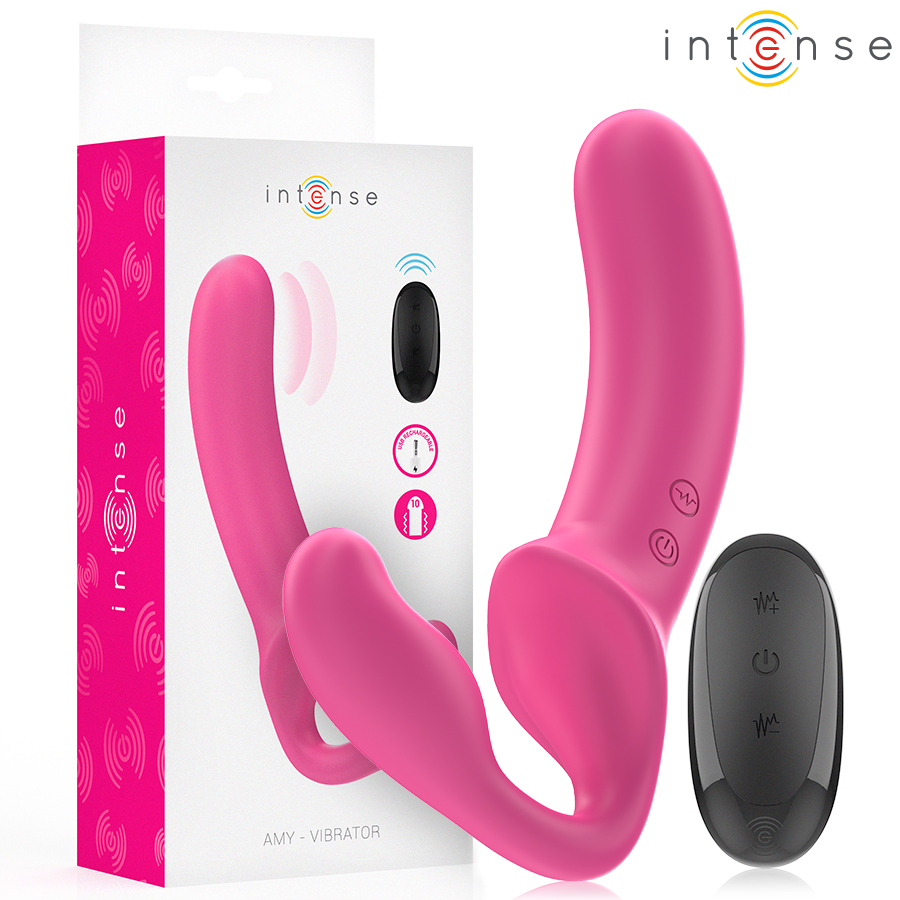 INTENSE – AMY DOPPIO VIBRATORE 20 CM ROSA TELECOMANDO