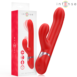 INTENSE – LELE VIBRATORE MULTIFUNZIONE ROTANTE E OSCILLANTE E STIMOLANTE ROSSO