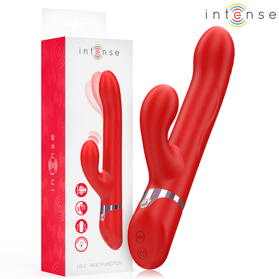 INTENSE – LELE VIBRATORE MULTIFUNZIONE ROTANTE E OSCILLANTE E STIMOLANTE ROSSO INTENSE – LELE VIBRATORE MULTIFUNZIONE ROTANTE E OSCILLANTE E STIMOLANTE ROSSO