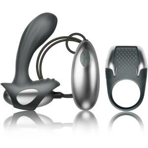 CLIMAXIMUM – EXCITE KIT ANELLO PER IL PENE + MASSAGGIATORE PER LA PROSTATA CON FILO