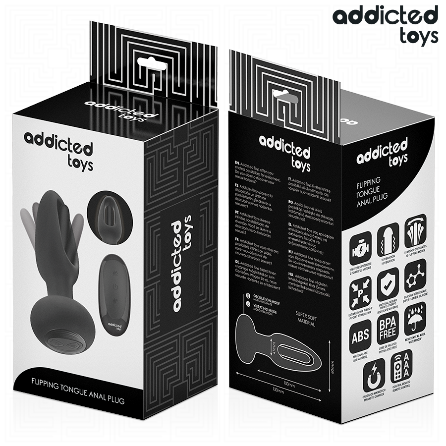 ADDICTED TOYS - PLUG ANALE CON LINGUA VIBRANTE E TELECOMANDO - immagine 3