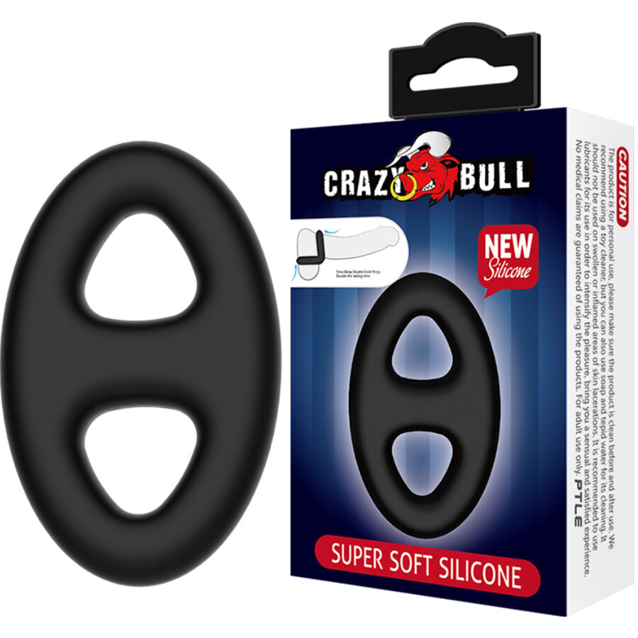 CRAZY BULL – ANELLO DOPPIO OVALE IN SILICONE