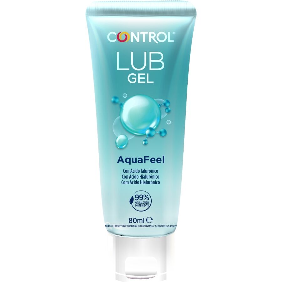 CONTROL – LUBRIFICANTE AQUAFEEL CON ACIDO IALURONICO 80 ML