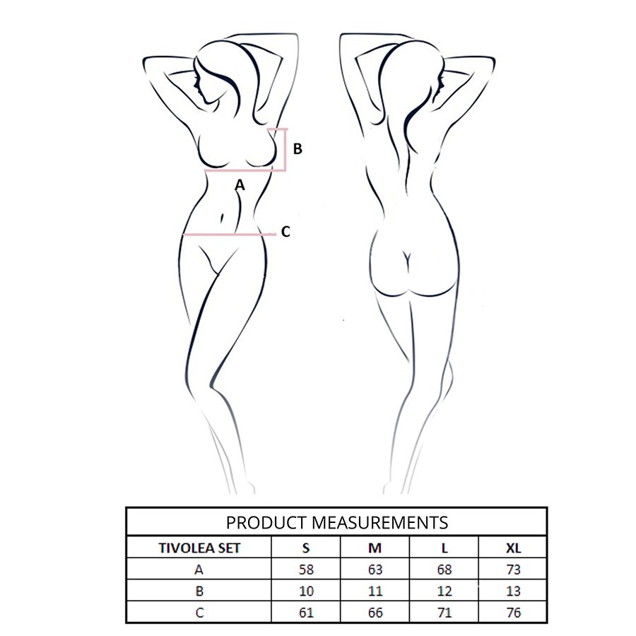 PASSION - SET REGGISENO + PERIZOMA TIVOLEA MISTY ROSE L/XL - immagine 3