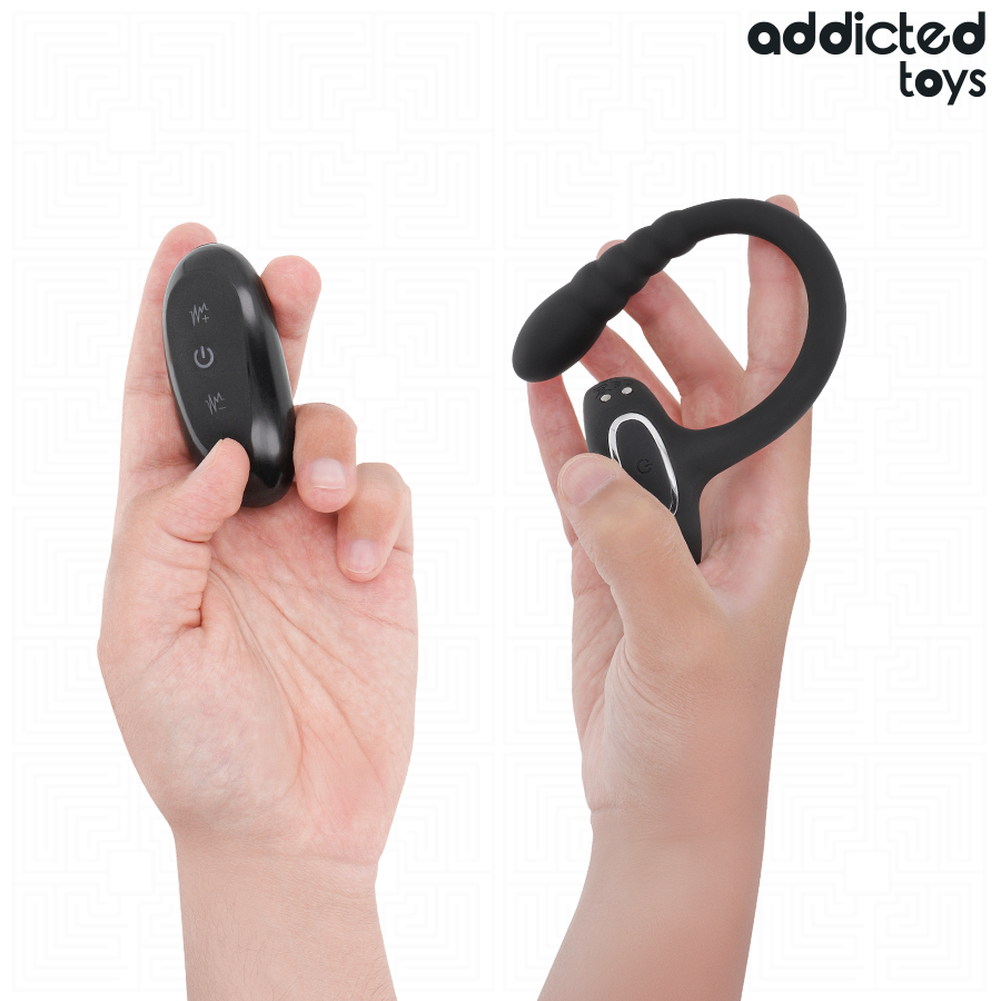 ADDICTED TOYS - ANELLO VIBRANTE PER IL PENE CON TELECOMANDO P-SPOT - immagine 4