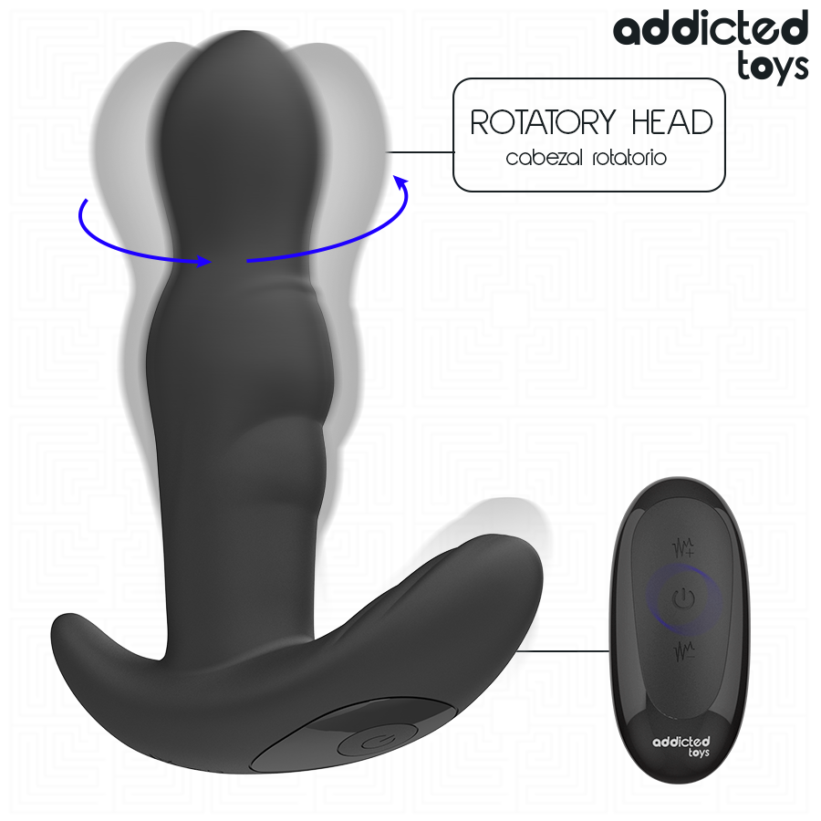 ADDICTED TOYS - TAPPO ANALE ROTANTE E VIBRANTE CON TELECOMANDO - immagine 3