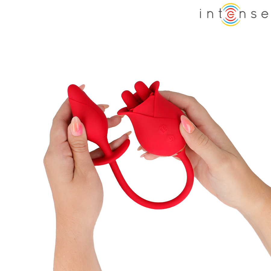 INTENSE – MELANIE STIMOLATORE DOPPIO PER CLITORIDE CON LINGUA A ZIGZAG