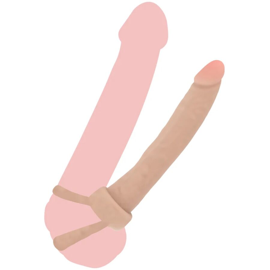 GET REAL - PENETRATORE ANALE IN SILICONE DOUBLE TROUBLE 16 CM - immagine 2