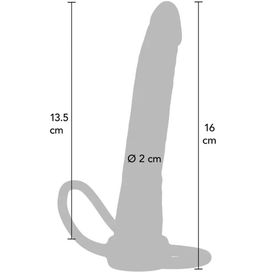 GET REAL - PENETRATORE ANALE IN SILICONE DOUBLE TROUBLE 16 CM - immagine 3