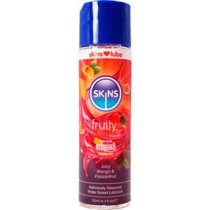 SKINS – FRUITY LUBRICANTE BASE DE AGUA MANGO & FRUTA PASIÓN 130 ML