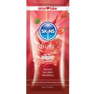 SKINS – LUBRIFICANTE FRUTTATO A BASE D’ACQUA FRAGOLA MONODOSE 5 ML