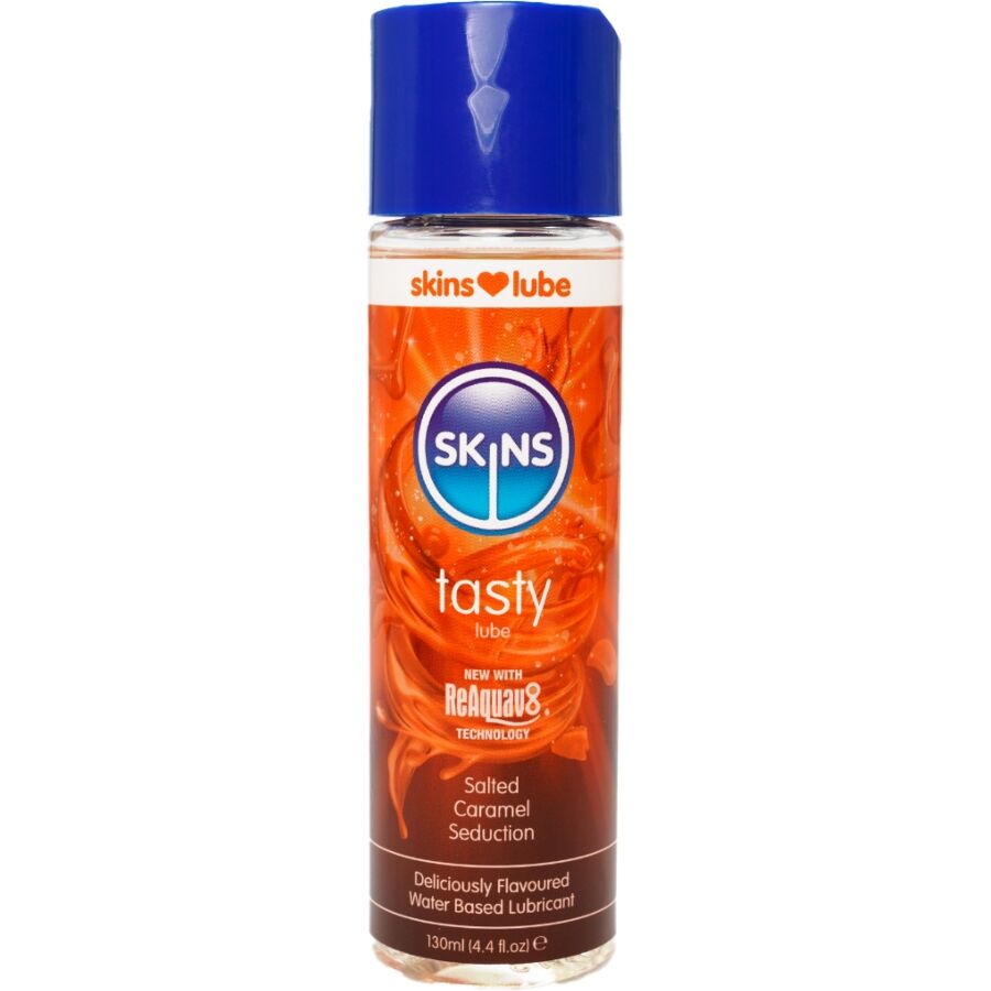SKINS – LUBRIFICANTE GUSTOSO A BASE D’ACQUA CARAMELLO SALATO 130 ML