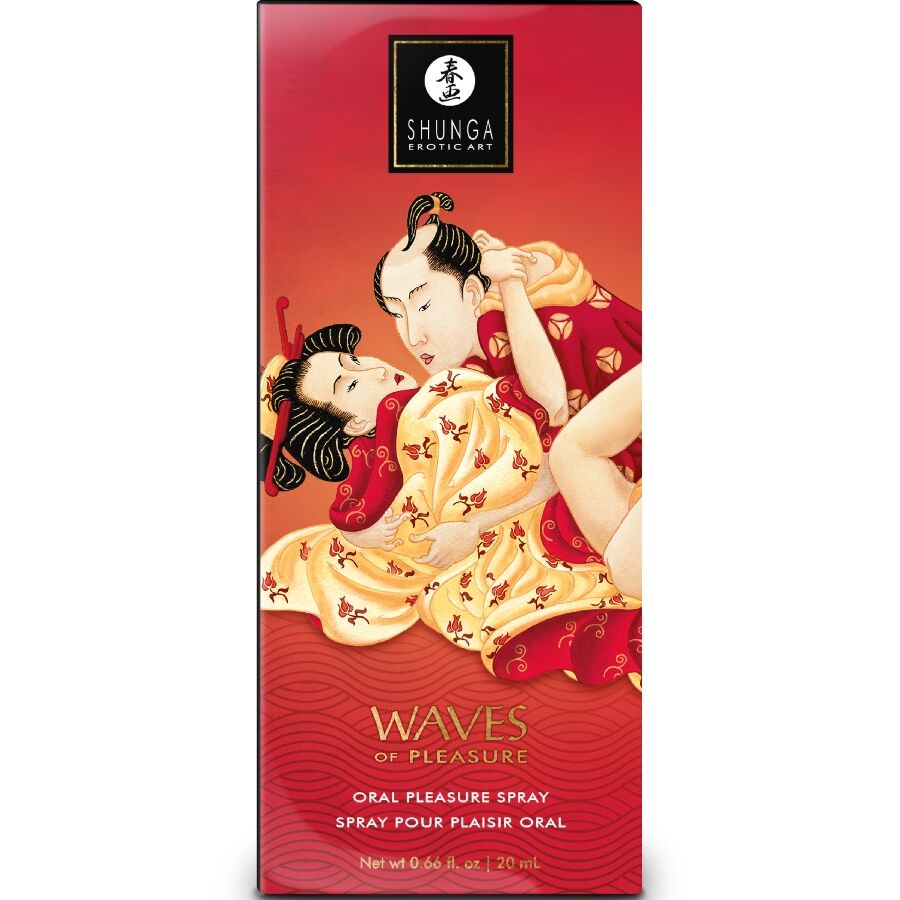 SHUNGA - WAVES PLEASURE SPRAY ORALE SEDUCENTE FRAGOLA 20 ML - immagine 3