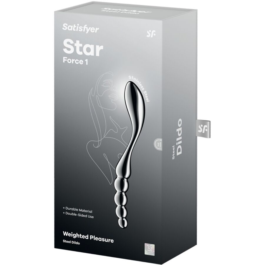SATISFYER - DILDO A DOPPIA ESTREMITÀ IN ACCIAIO INOX STAR FORCE 1 - immagine 4