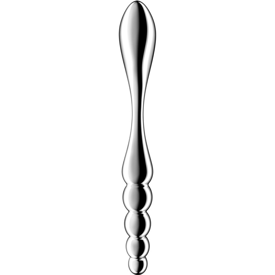 SATISFYER - DILDO A DOPPIA ESTREMITÀ IN ACCIAIO INOX STAR FORCE 1 - immagine 2