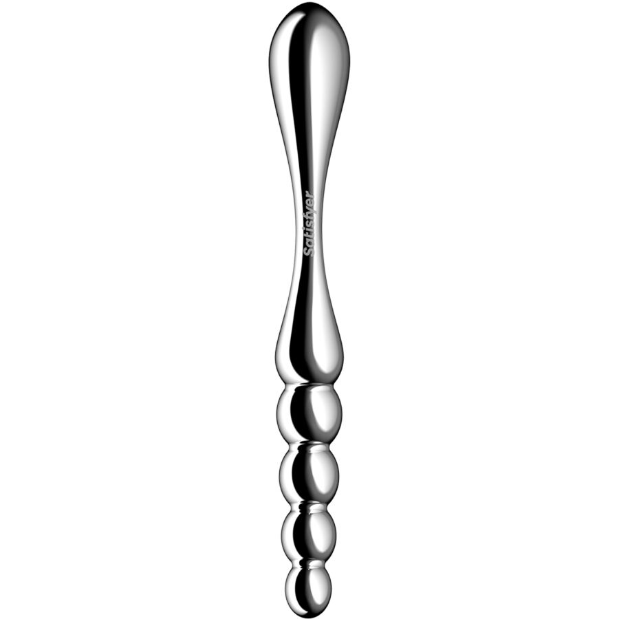 SATISFYER - DILDO A DOPPIA ESTREMITÀ IN ACCIAIO INOX STAR FORCE 1 - immagine 3