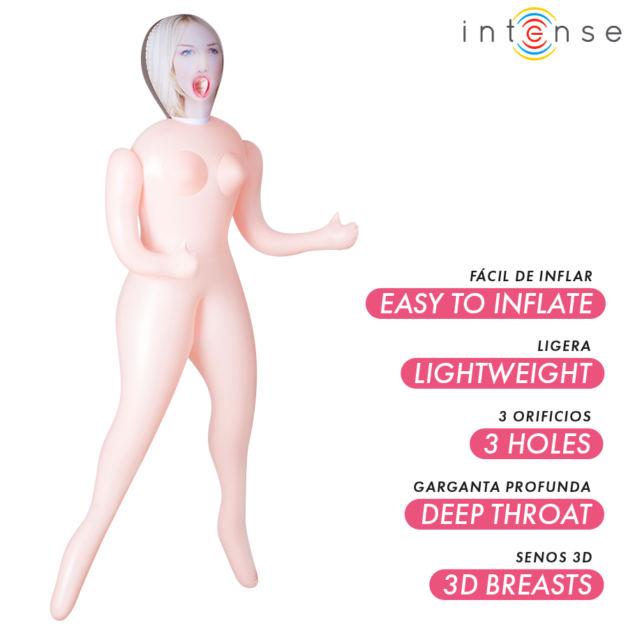 INTENSE DOLLS - BAMBOLA GONFIABILE INGRID CON TRE ORIFIZI - immagine 2