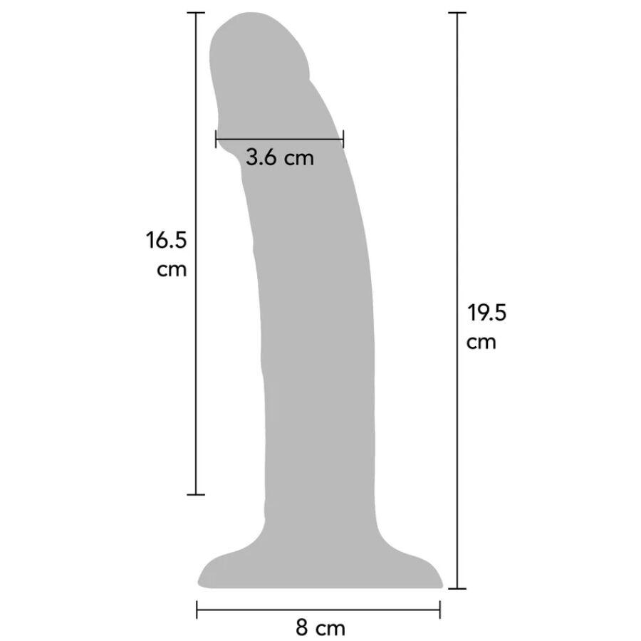 GET REAL - DILDO VIBRANTE IN SILICONE REALISTICO VIOLA 19,5 CM - immagine 3