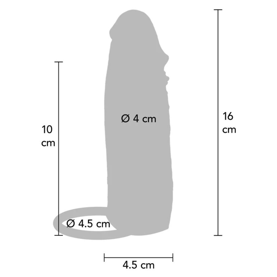 GET REAL - GUAINA VIBRANTE PER PENE IN SILICONE PER PELLE IDRATATA CARAMELLO 16 CM - immagine 3