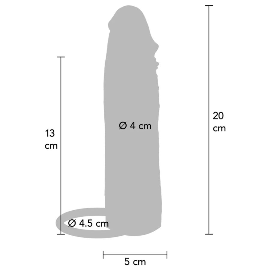 GET REAL - GUAINA VIBRANTE PER PENE IN SILICONE PER PELLE IDRATATA CARAMELLO 20 CM - immagine 3