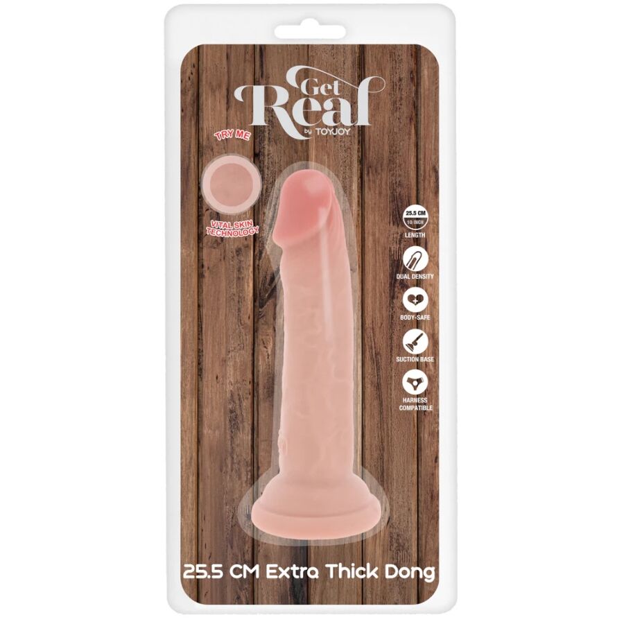 GET REAL - DONG DELUXE IN TPE A DOPPIA DENSITÀ 25,5 CM - immagine 5