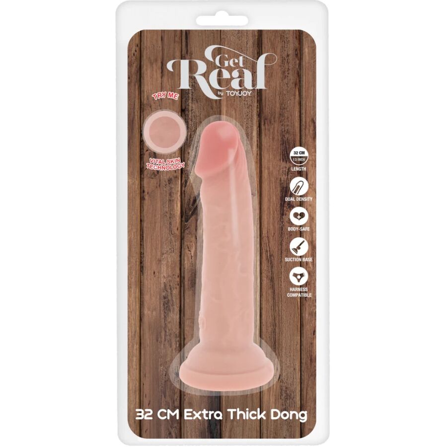 GET REAL - DONG DELUXE IN TPE A DOPPIA DENSITÀ 32 CM - immagine 4