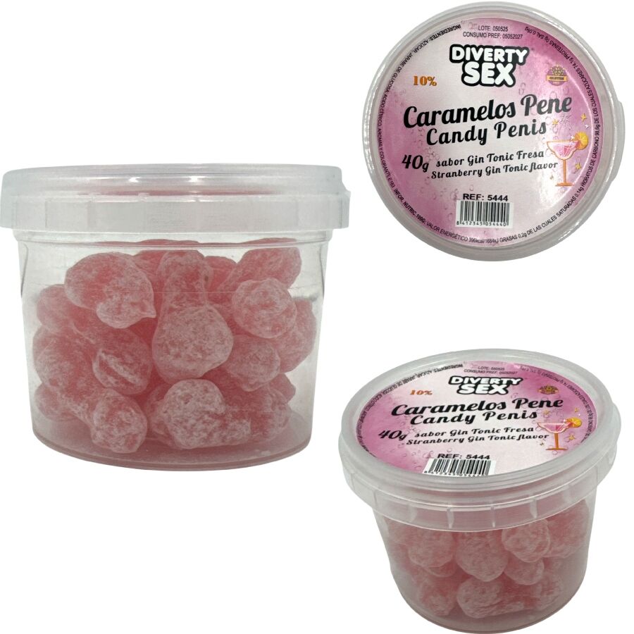 DIABLO PICANTE – 20 CARAMELLE A FORMA DI PENE AL GUSTO DI GIN & TONIC DIABLO PICANTE – 20 CARAMELLE A FORMA DI PENE AL GUSTO DI GIN & TONIC