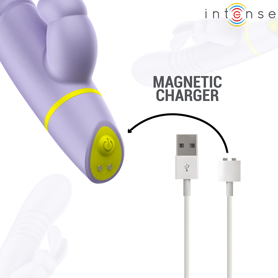 INTENSE - STIMOLATORE E VIBRATORE A SPINTA HELEN RABBIT - immagine 7