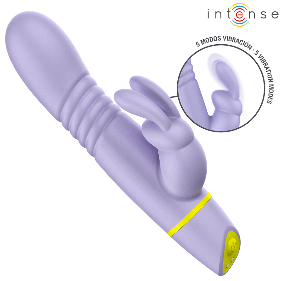 INTENSE - STIMOLATORE E VIBRATORE A SPINTA HELEN RABBIT - immagine 5