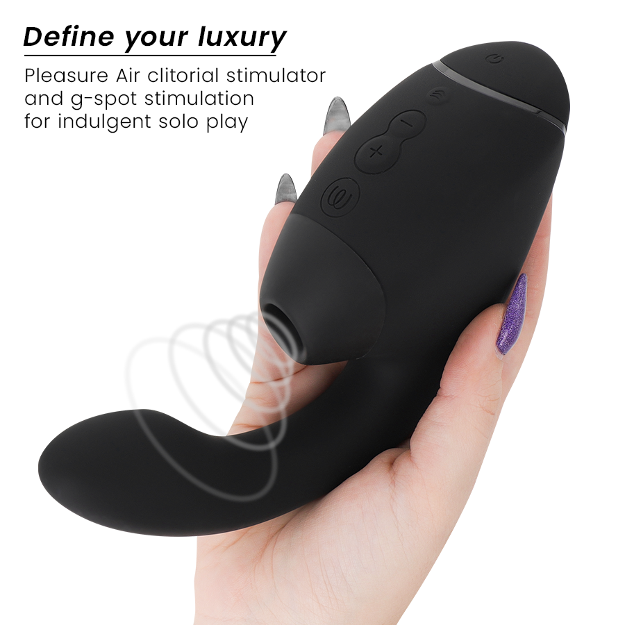 WOMANIZER - DUO NEXT STIMOLATORE DOPPIO CLITORIDEO E PUNTO G NERO - immagine 3