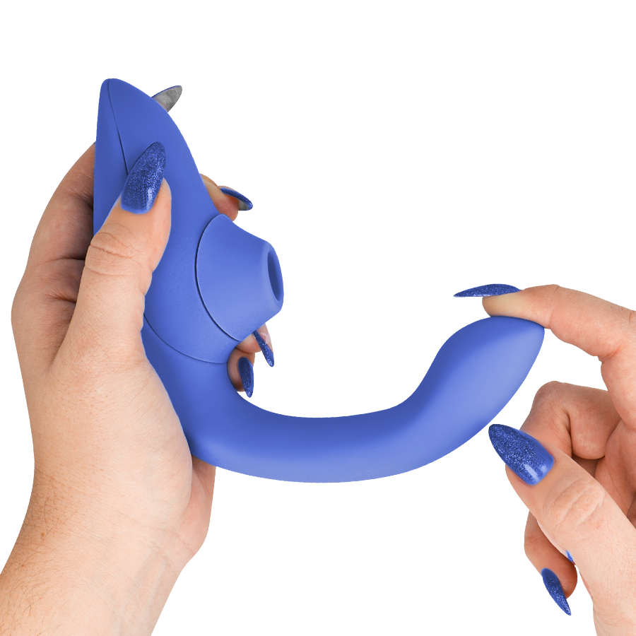 WOMANIZER - BLEND RABBIT VIBRATOR STIMOLATORE BLU VIBRANTE - immagine 4