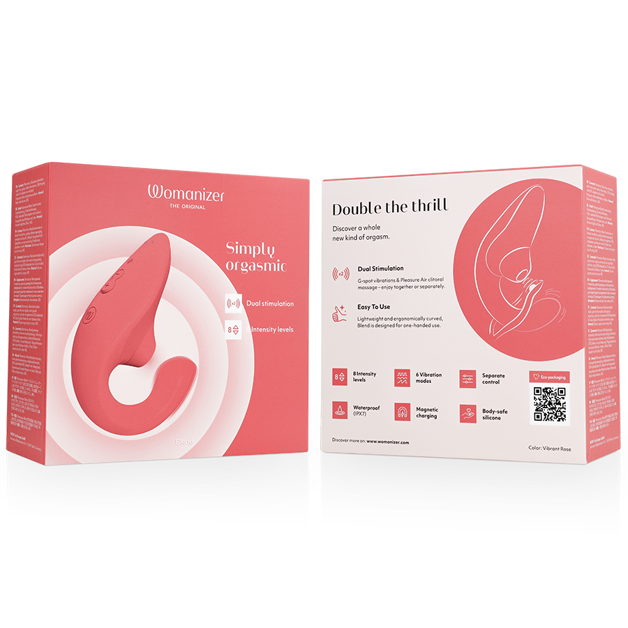 WOMANIZER - VIBRATORE STIMOLATORE CONIGLIO BLEND VIBRANT ROSE - immagine 6
