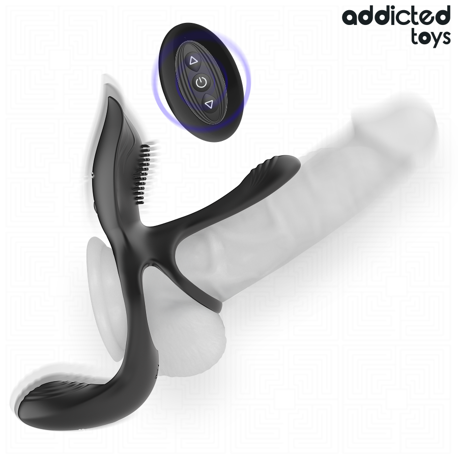 ADDICTED TOYS - DOPPIO ANELLO PER PENE CON STIMOLATORE CLITORIDEO - immagine 4