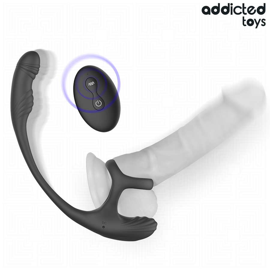 ADDICTED TOYS - PLUG ANALE CON VIBRAZIONE E OSCILLAZIONE A 360º E STIMOLATORE DEI TESTICOLI - immagine 3